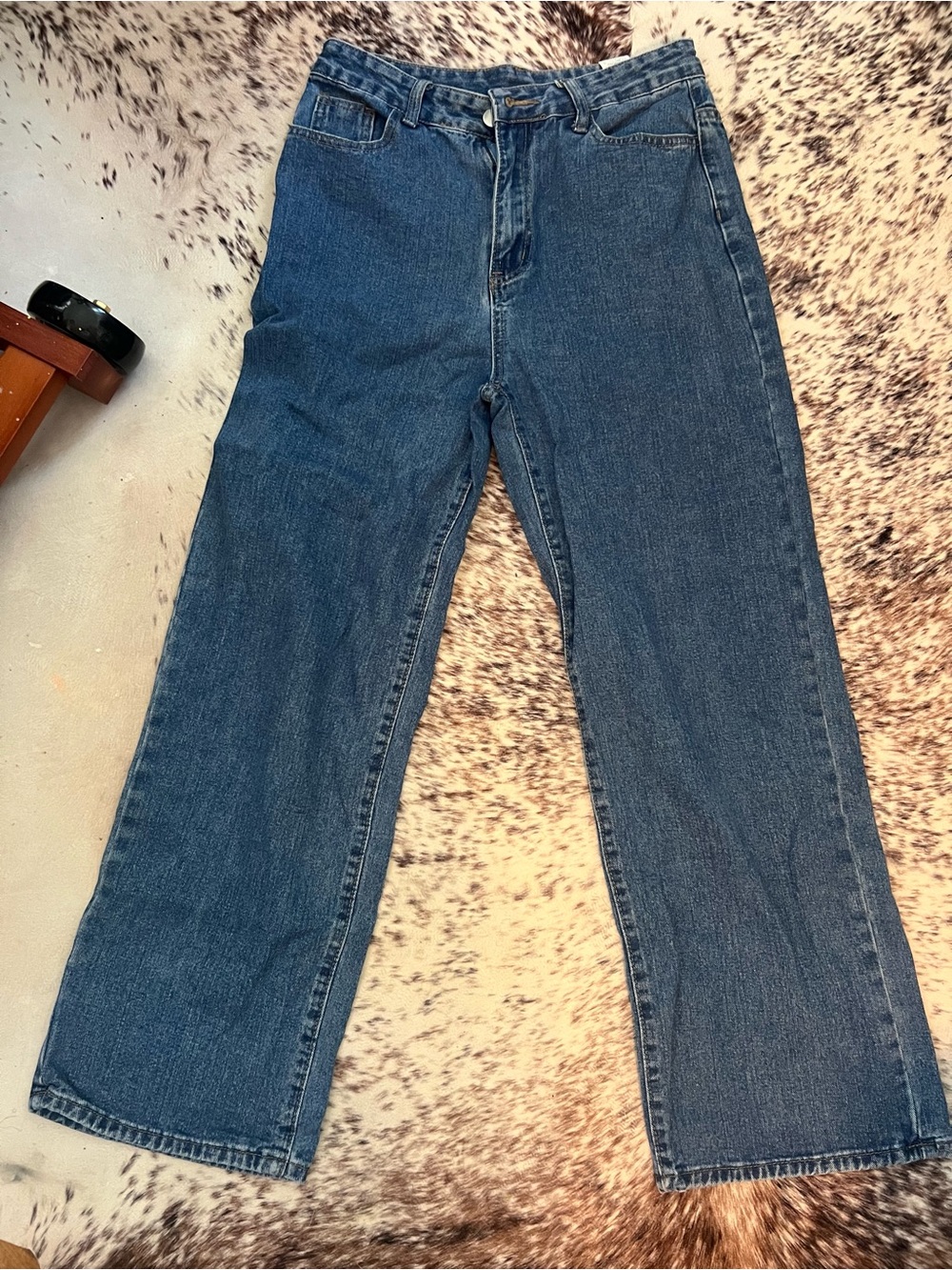 Classic Straight Leg Denim Jeans - Blue